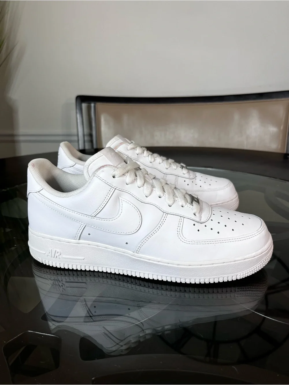 Nike Air Force One 07 Low Triple White Sz 12